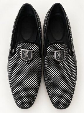 Stacy Adams Swagger Black Silver Studded Loafers Men’s 13 M